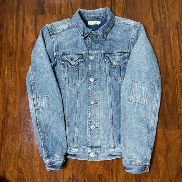 AllSaints Other - ALLSAINTS Distressed Denim Jacket Men's Size Small Blue Jean Jacket